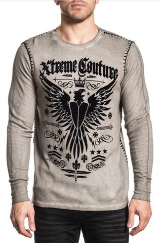 Xtreme Couture | Пуловер мужской Intensity Thermal X1773I от Affliction с орлом перед на модели