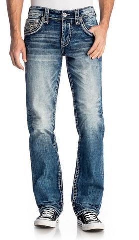 Rock Revival | Джинсы мужские STRAIGHT LYONS BLUE J201 RP2483J201 прямые перед