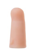 Женский страпон с вагинальной пробкой из неоскина - 18 см. - 