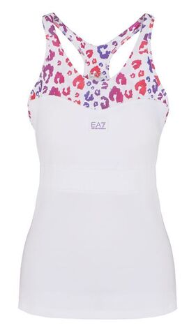 Топ теннисный EA7 Women Jersey Tank - white