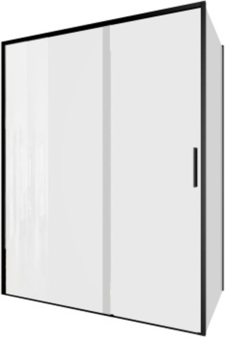Aquanet AE65-150x80-BT Pleasure Evo ограждение (набор дверь + бок. стекло), черн.анод 1500х800 мм (324141)