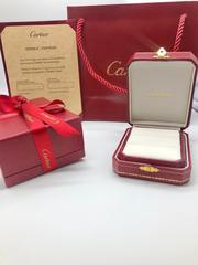 99303- Комплект упаковки  (коробка-футляр)  CARTIER (белая кожа внутри)  для двух обручальных колец lux