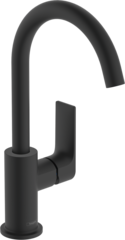 Смеситель для раковины 210, с донным клапаном, черный Hansgrohe Rebris E 72576670