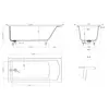 Salini CASCATA KIT 180x80 104513GRF Ванна встраиваемая S-Sense, глянцевый, RAL полностью