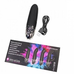 Вибратор Mystim Sleak Freak с электростимуляцией, черный