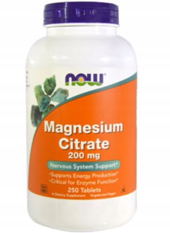 NOW MAGNESIUM CITRATE 200 мг 100 таблеток