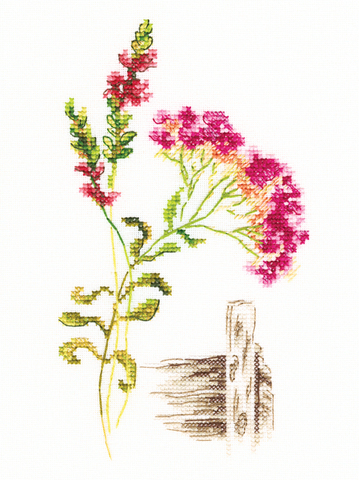Коллекция:	Цветы, Растения, Зарисовки¶Название по-английски:	Bloomy herbs¶Название по-русски:	Цветущ