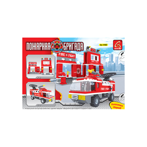 Игровой конструктор Ausini 21602 ПОЖАРНАЯ БРИГАДА (301 деталь в наборе)