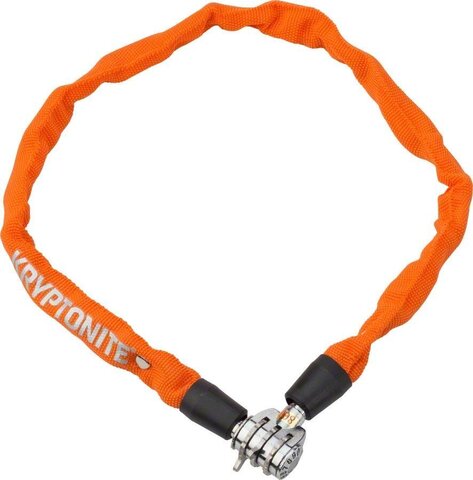 Картинка замок велосипедный Kryptonite cables keeper 465 combo chain 4x65см ORANGE - 1