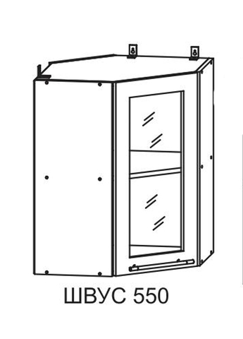 Кухня Империя ПУС 550*550 Шкаф верхний угловой стекло
