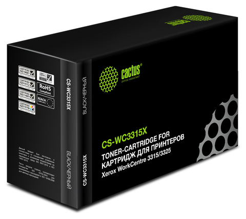 Лазерный картридж Cactus CS-WC3315X (106R02310) черный для Xerox WorkCentre 3315, 3315dn, 3325, 3325dni (5'000 стр.)