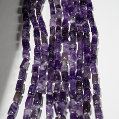 Аметист натуральный, бочонки с гранями, 11-14*7-9мм