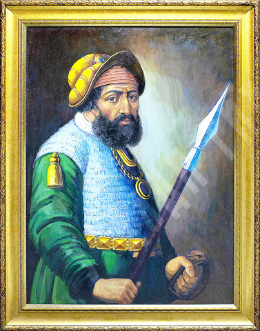 Н/х. Портрет атамана Ермака Тимофеевича.  Холст, масло. XX в.