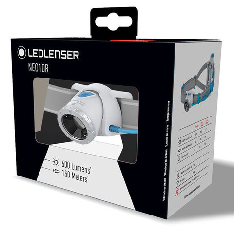 Фонарь светодиодный налобный LED Lenser NEO10R синий, 600 лм., аккумулятор