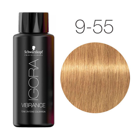 Schwarzkopf Igora Vibrance 9-55 (Блондин золотистый экстра) - Безаммиачный краситель для окрашивания тон-в-тон