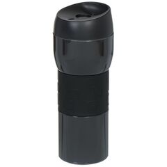 Термокружка нерж сталь, пластик, 0.42 л, Daniks, черный глянец, XG-8078-426C