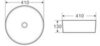 BelBagno BB1315-H316 Раковина накладная керамическая, круглая, бежевая матовая 410x410x130