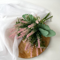 Лаванда букет, искусственные цветы из высококачественного пластика, 30см, Нежно - Розовая, набор - связка 3 ветки