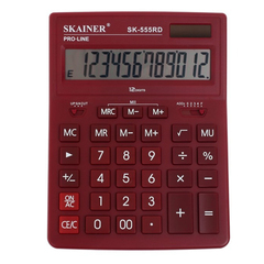 
          Калькулятор настольный SKAINER 12 Bit, LCD, 15.5*20.5*3.5 см, красный