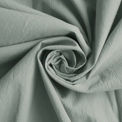 Батист стоунвош однотонный, 90 гр/м2, 148 см, серо-зелёный