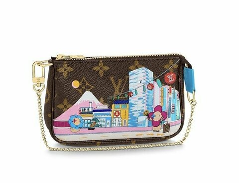 Женский клатч Louis Vuitton Mini Pochette Accessoires коричневый