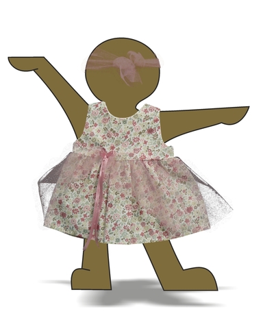 Платье с сеткой - Демонстрационный образец. Одежда для кукол, пупсов и мягких игрушек.