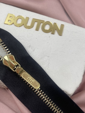 Молния металл, Gold, неразъёмная, на атласной тесьме, 6 мм, 18 см, цвет 2110, черный