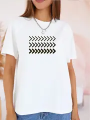 Футболка больших размеров с принтом стрелки