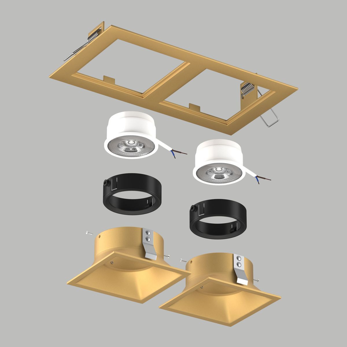 Комплект со светильником Lightstar Domino Quadro (214523+214503+214503+214007+214007) D5230303BMOD
