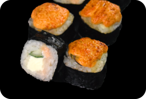 Роллы запеченные с мидиями