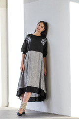 Настенька. Платье комбинированное с вышивкой PL-422570