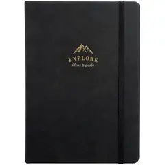 Ежедневник датированный 2026 IF 14х20см 176л, тв с рез, Explore I1715/black