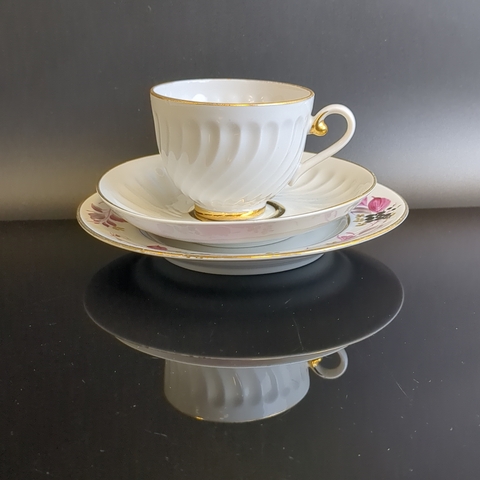 Кофейное трио ЛФЗ - Чёрная смородина - фарфор - СССР