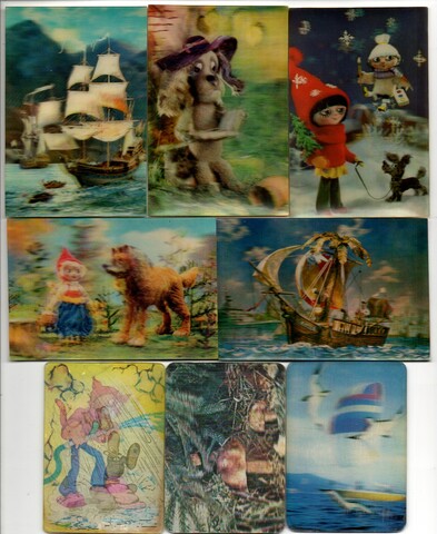 № 156 Набор из 10 объёмных стерео Календариков СССР мультфильмы и др.