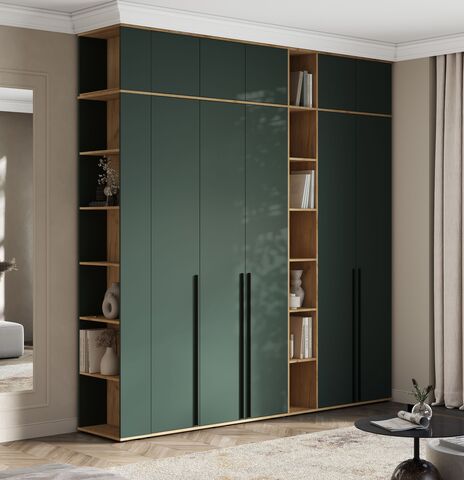 Комплект шкафов Норд №5 Изумрудный (КРОМКА ИЗУМРУД), Дуб Крафт