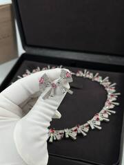 54125- Комплект украшений колье + серьги в стиле BVLGARY