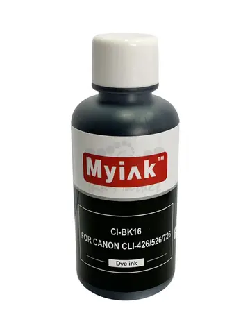 Чернила для CANON CLI-426, 526, 726Bk (100мл,black Dye) CI-BK16 Gloria™ MyInk