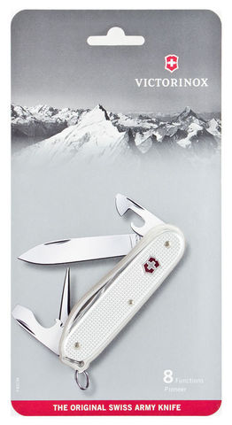 Нож складной Victorinox Pioneer, 93 mm, 8 функций, серебристый, блистер