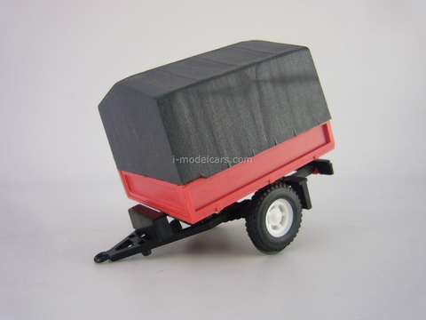 Trailer Bison board with awning red-gray Lada Niva 1:43 Agat Mossar Tantal