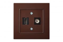 Розетка HDMI и TV для Передачи Данных Коричневая LIREGUS EPSILON