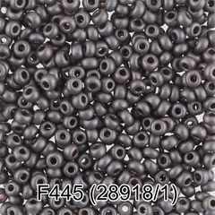 Бисер Чехия "GAMMA" круглый 6 10/0 2.3 мм F445 т.серый мат. ( 28918/1 )