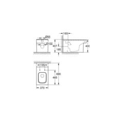 УНИТАЗ-КОМПАКТ GROHE Cube Ceramic напольный, безободковый 3948400H