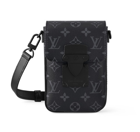 Бумажник Louis Vuitton S-lock Vertical Wearable темно-серый