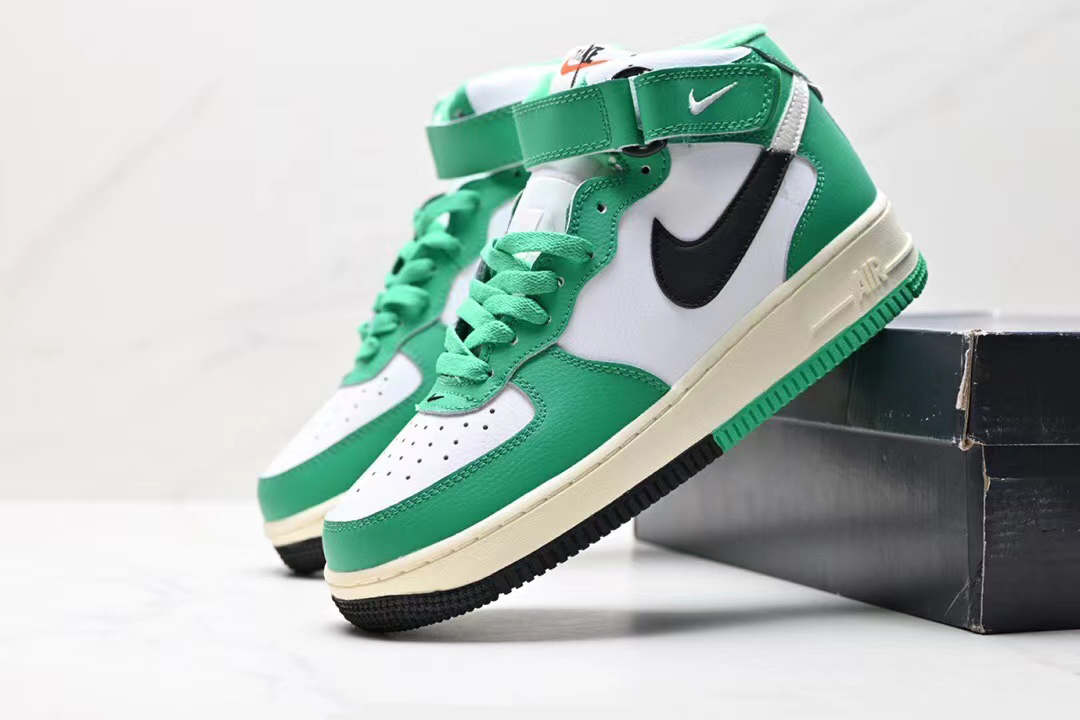Nike air force high top green clearance