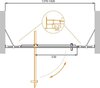 Душевая дверь в нишу Cezares MOLVENO-BA-12 MOLVENO-BA-12-80+50-C-Cr-IV