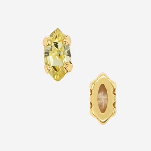 Кристалл Маркиз (Marquise Fancy Stone) в цапах, оттенок 
