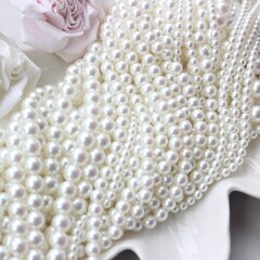 Майорка белый перламутр 6 мм, 1 нить, МА178