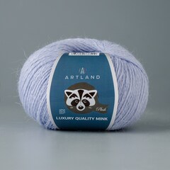 Пряжа "Норка" длинноворсовая Luxury, пух норки-70 % нейлон-30 %, голубая даль