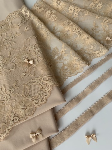 Кружево эластичное бежевое 21 см