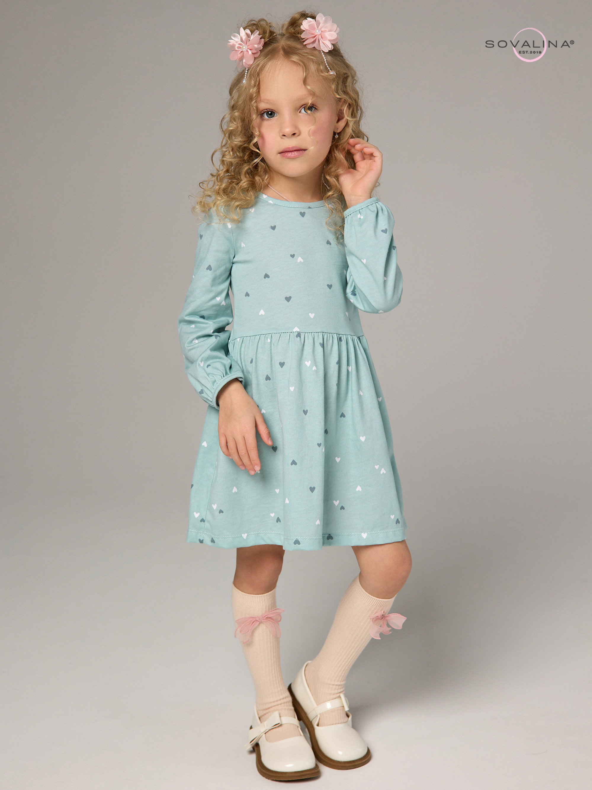 Платье Моана мятное конфетти